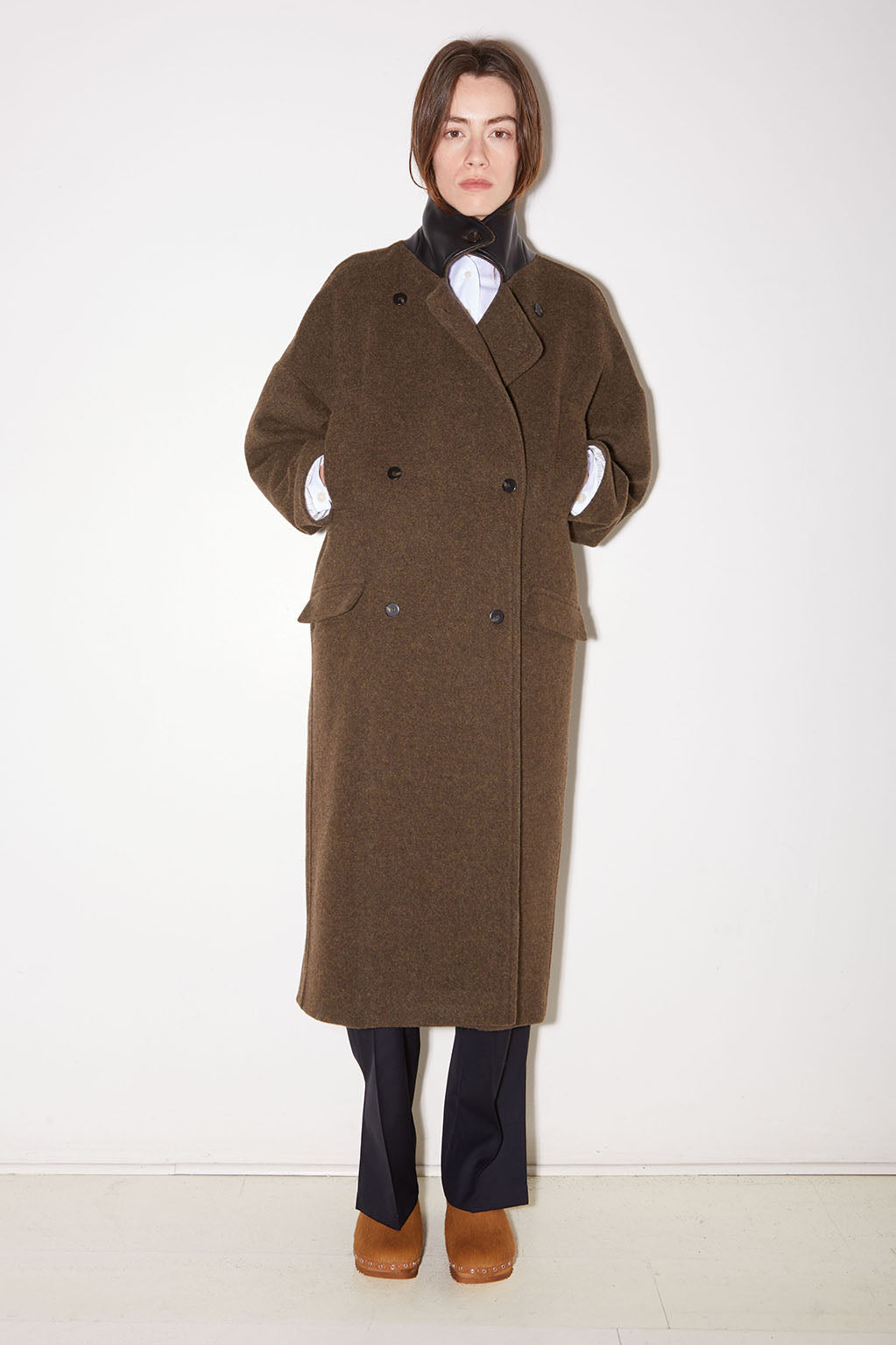 MANTEAU LONG DUNDEE EN LAINE COOKIE