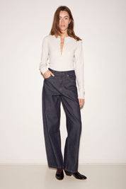 JEAN BARREL HILTON EN DENIM BRUT