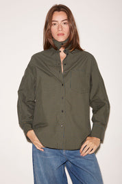 CHEMISE FIRST EN COTON CHARBON