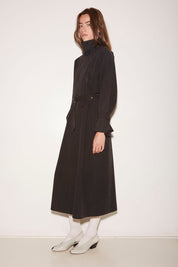 TRENCH YOKO EN COTON CHARBON EFFET STONE-WASHED