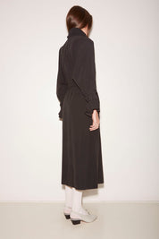 TRENCH YOKO EN COTON CHARBON EFFET STONE-WASHED