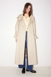 TRENCH YOKO EN GABARDINE DE COTON BEIGE