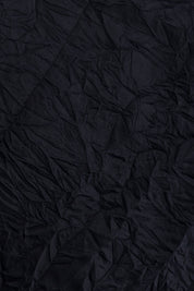 BLOUSON COURT PUZZLE EN SATIN FROISSÉ NAVY - ROSEANNA