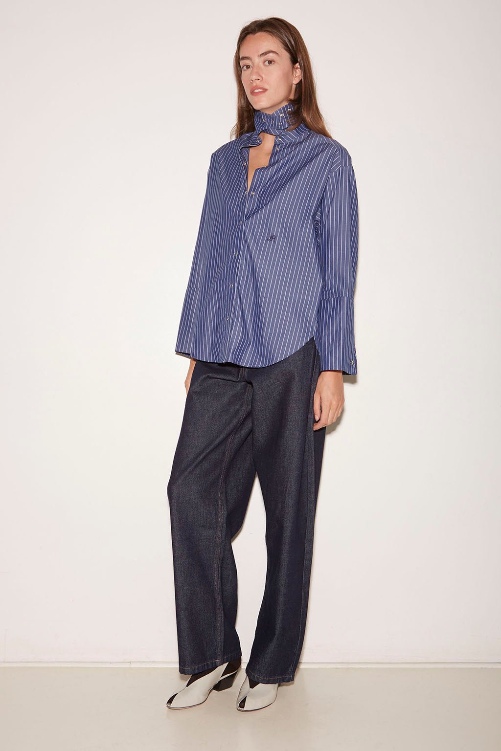 CHEMISE ALLY EN POPELINE BLEU - ROSEANNA