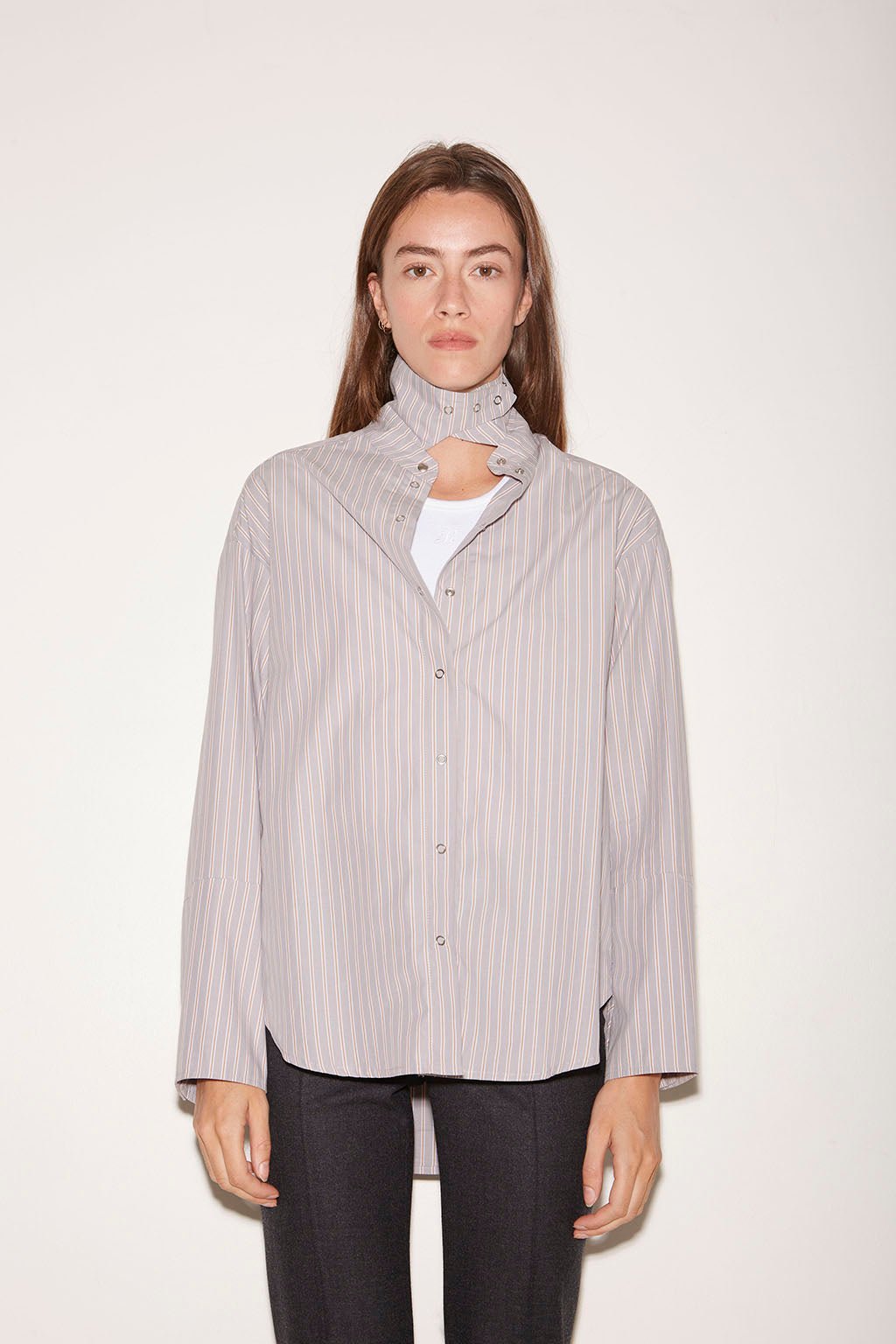 CHEMISE ALLY EN POPELINE PERLE - ROSEANNA