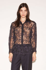 CHEMISE TISH EN DENTELLE NAVY - ROSEANNA