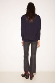 GILET LUCIA EN LAINE MÉRINOS NAVY - ROSEANNA