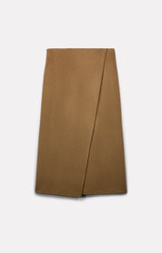 JUPE MARTIN EN LAINE BEIGE - ROSEANNA