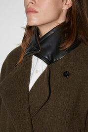 MANTEAU LONG DUNDEE EN LAINE COOKIE - ROSEANNA