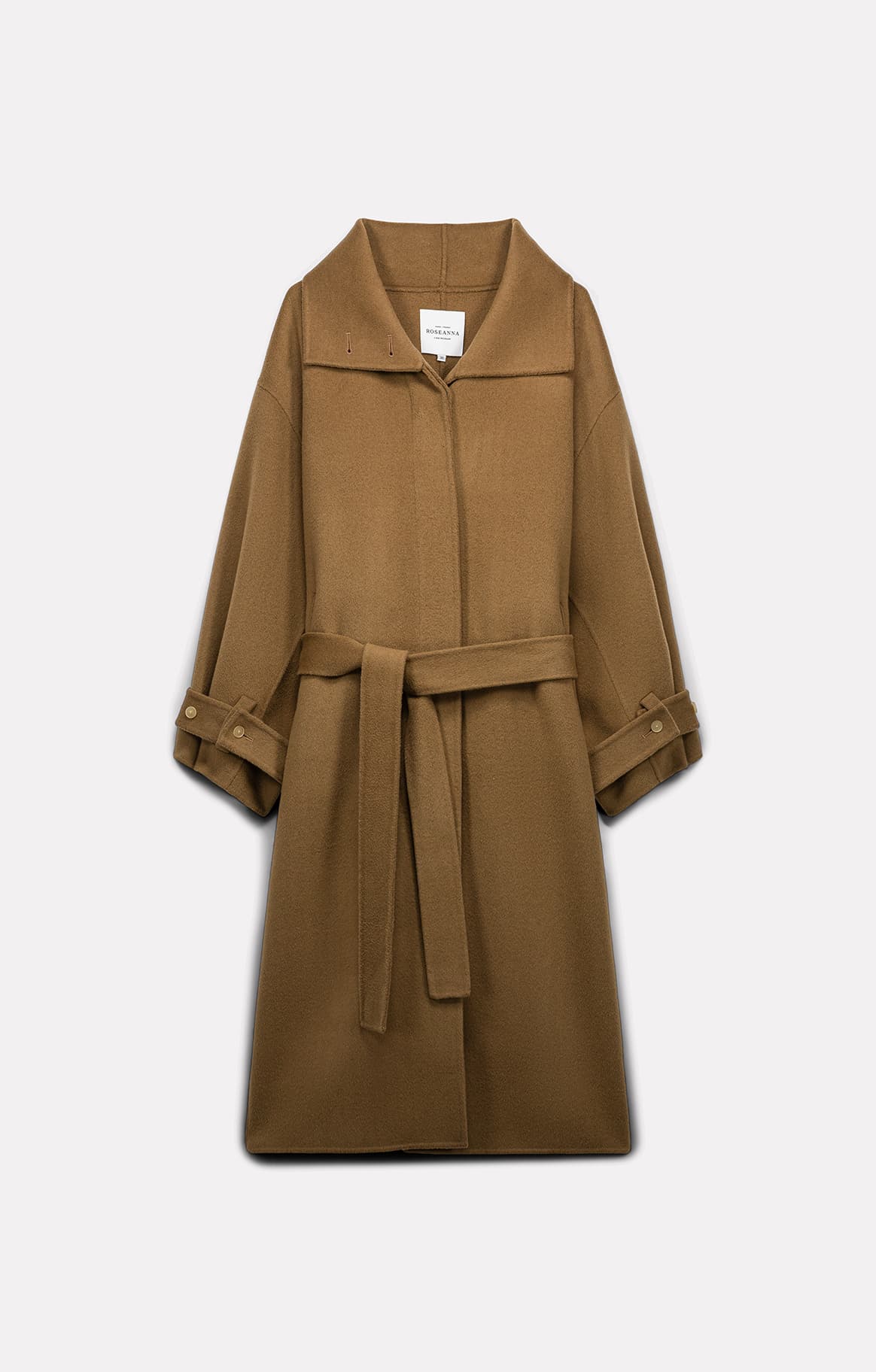 MANTEAU LONG SWAN EN LAINE BEIGE - ROSEANNA