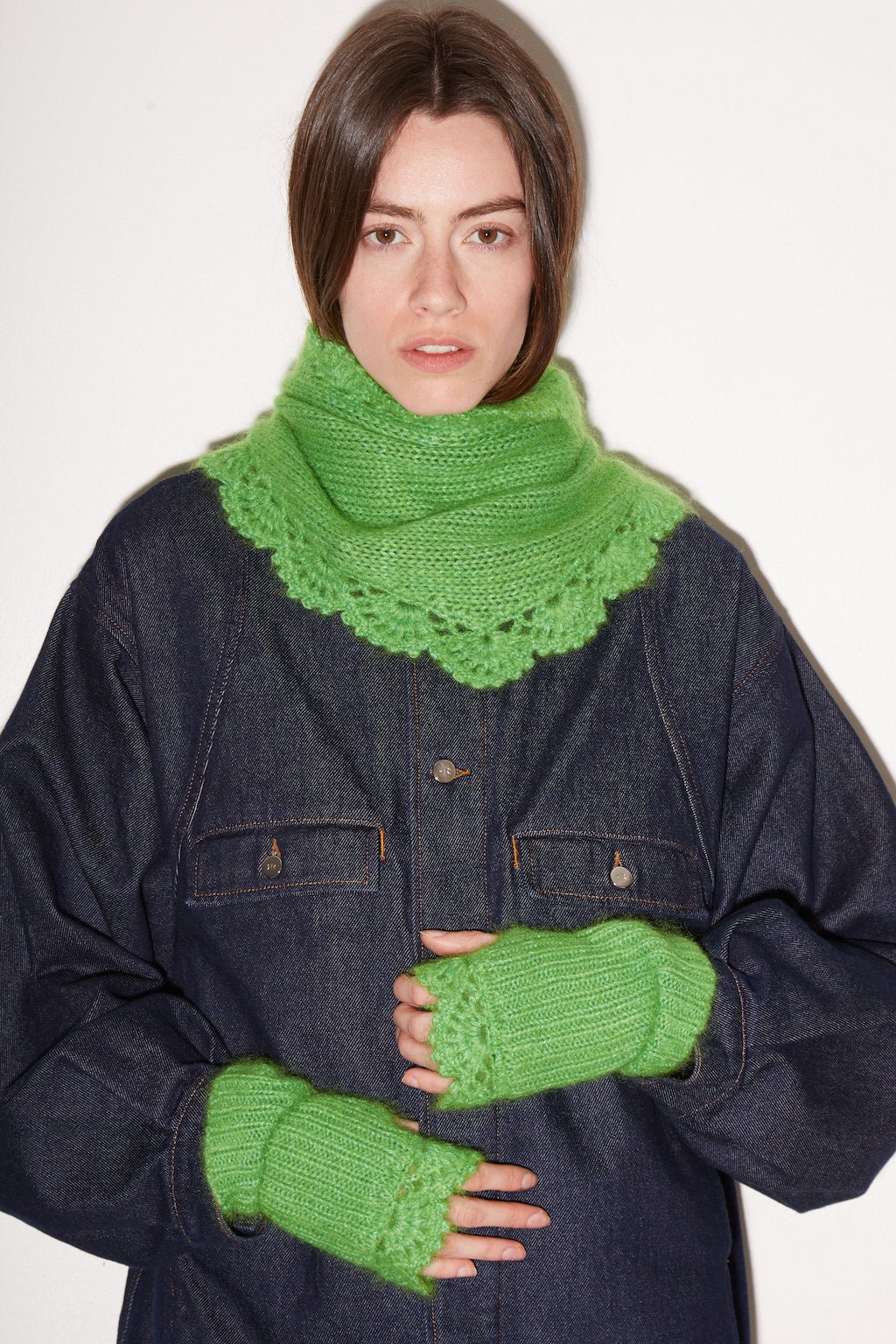 MITAINES LONGUES VERT - ROSEANNA