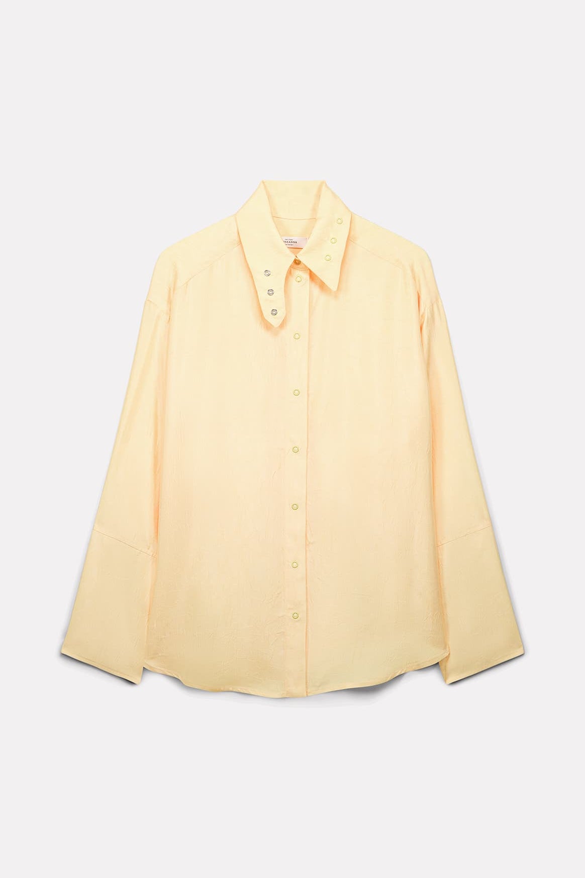 CHEMISE ALLY EN SATIN D'ACÉTATE JAUNE - ROSEANNA