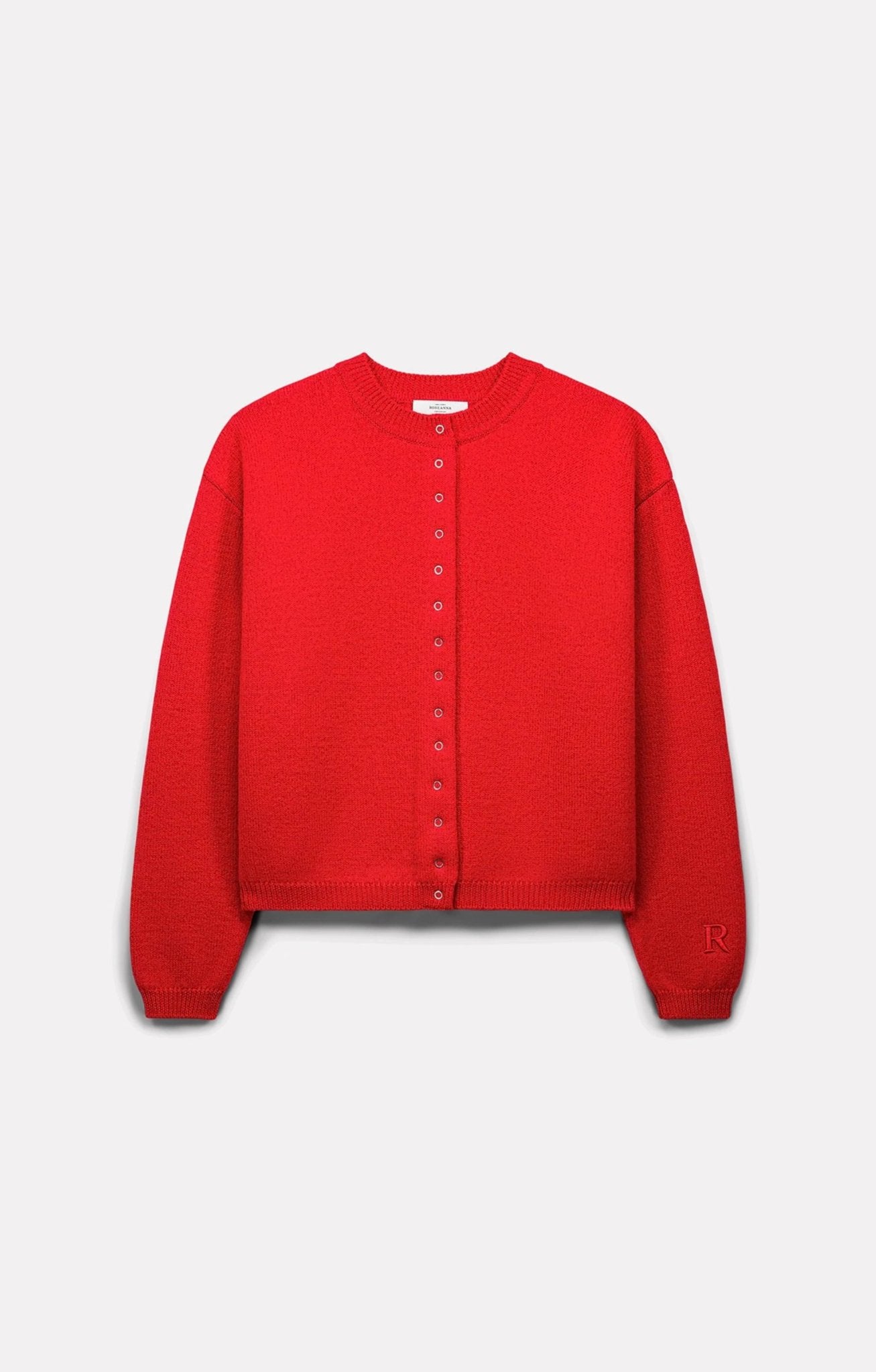 maille gilet tinos structure - maille rouge - ROSEANNA