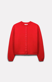 maille gilet tinos structure - maille rouge - ROSEANNA