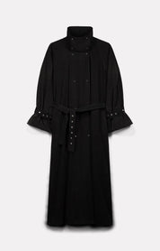 TRENCH YOKO EN COTON CHARBON EFFET STONE-WASHED - ROSEANNA
