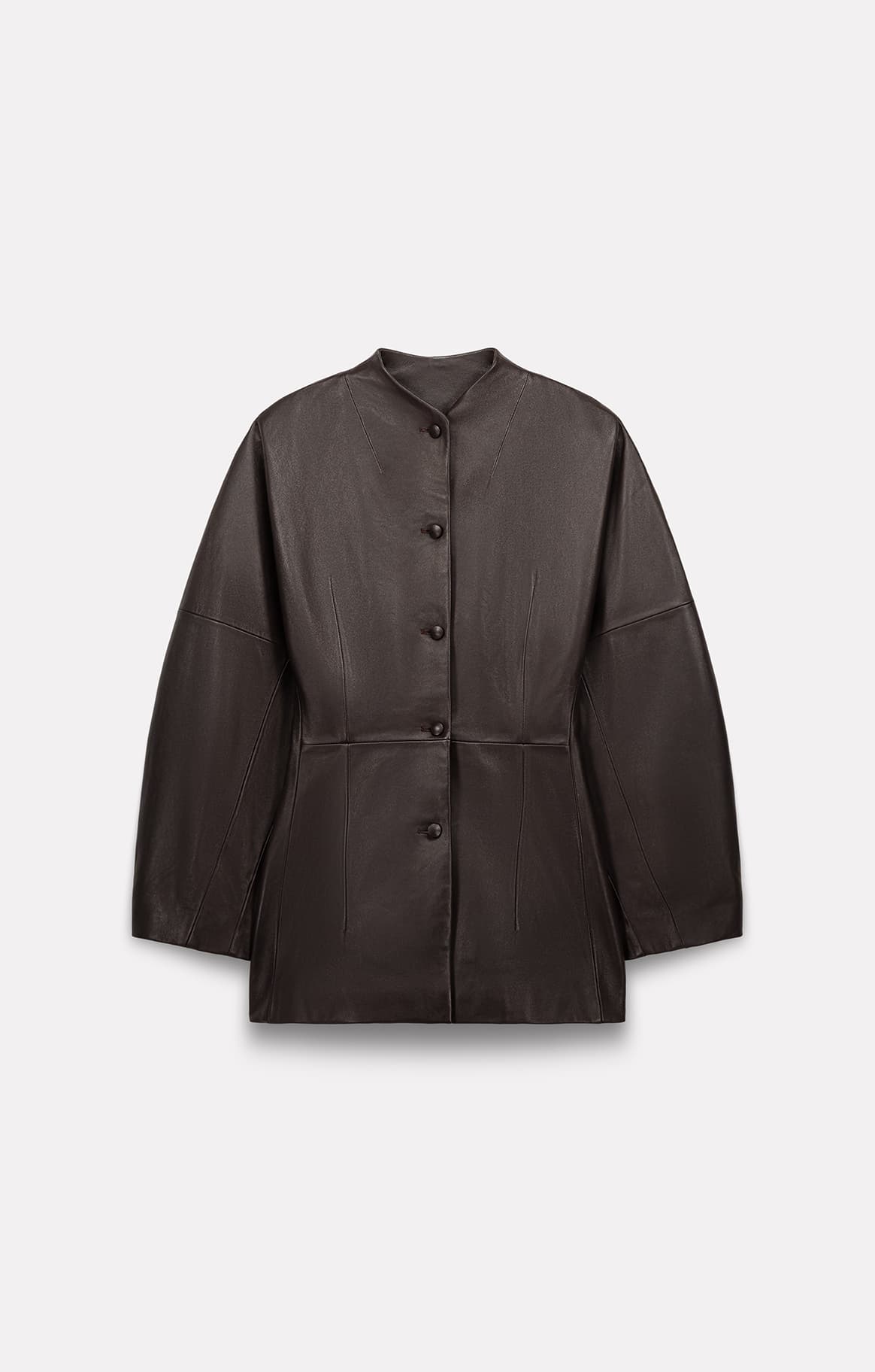 VESTE AJUSTÉE CHARLIE EN CUIR COOKIE - ROSEANNA
