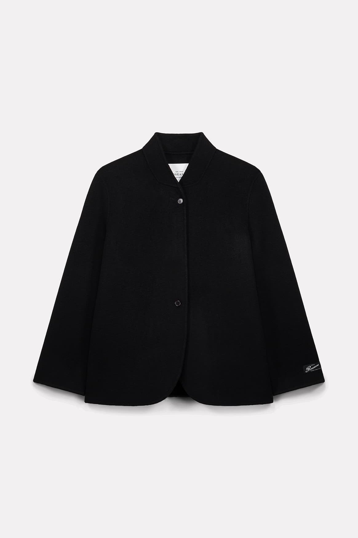 VESTE KAIA OVERSIZE EN LAINE NOIR - ROSEANNA