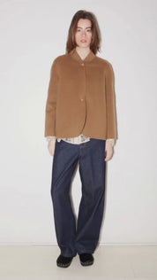 VESTE KAIA OVERSIZE EN LAINE BEIGE