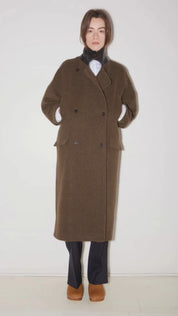 MANTEAU LONG DUNDEE EN LAINE COOKIE