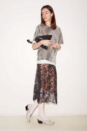 T-SHIRT À SEQUINS MARTIAL SILVER - ROSEANNA