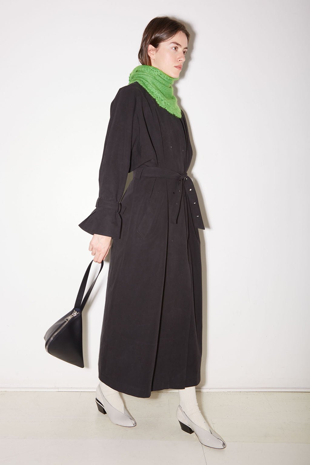 TRENCH YOKO EN COTON CHARBON EFFET STONE-WASHED - ROSEANNA