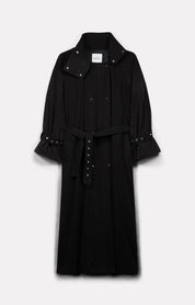 TRENCH YOKO EN COTON CHARBON EFFET STONE-WASHED - ROSEANNA