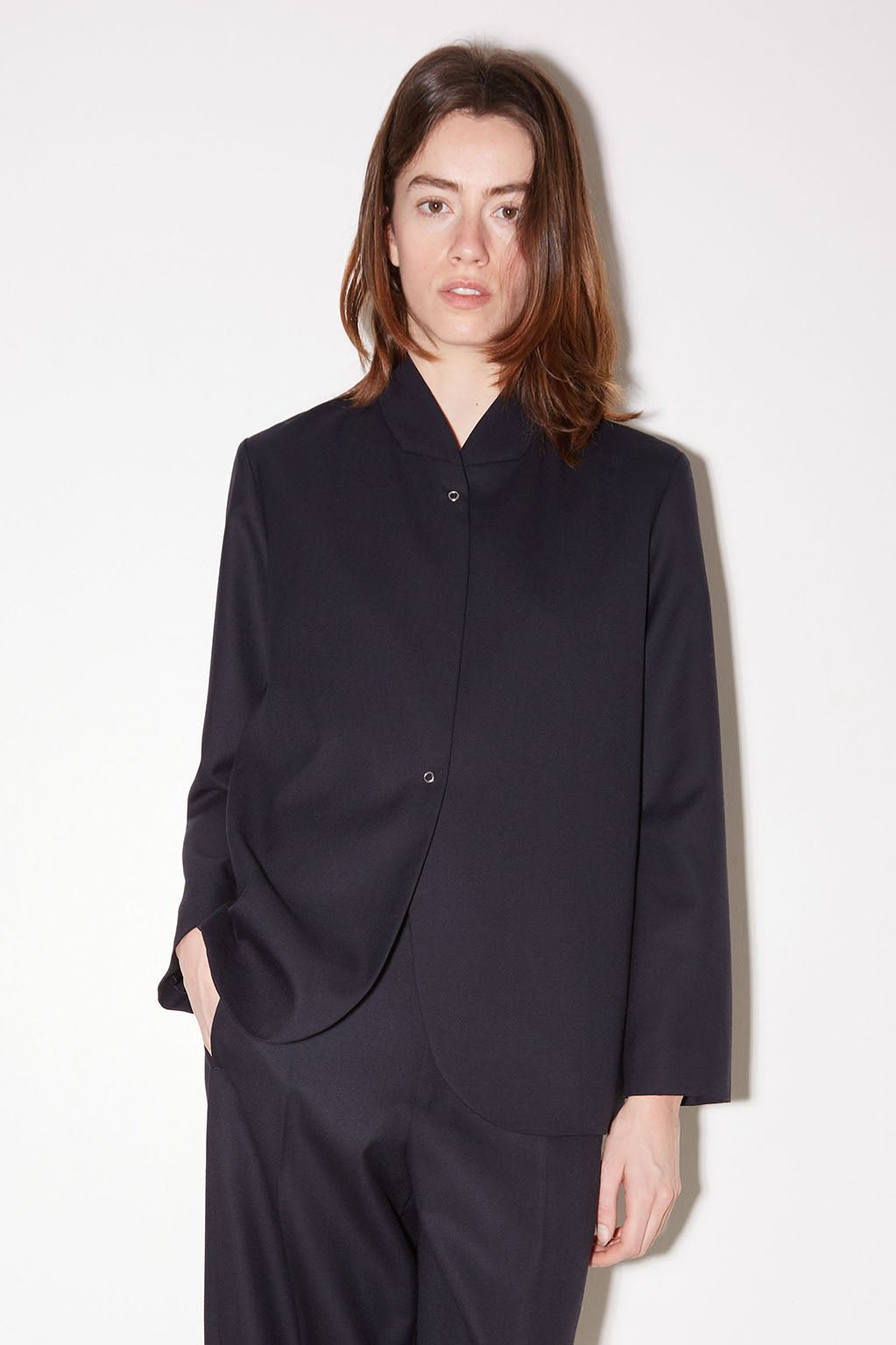 VESTE KAIA EN LAINE NAVY - ROSEANNA