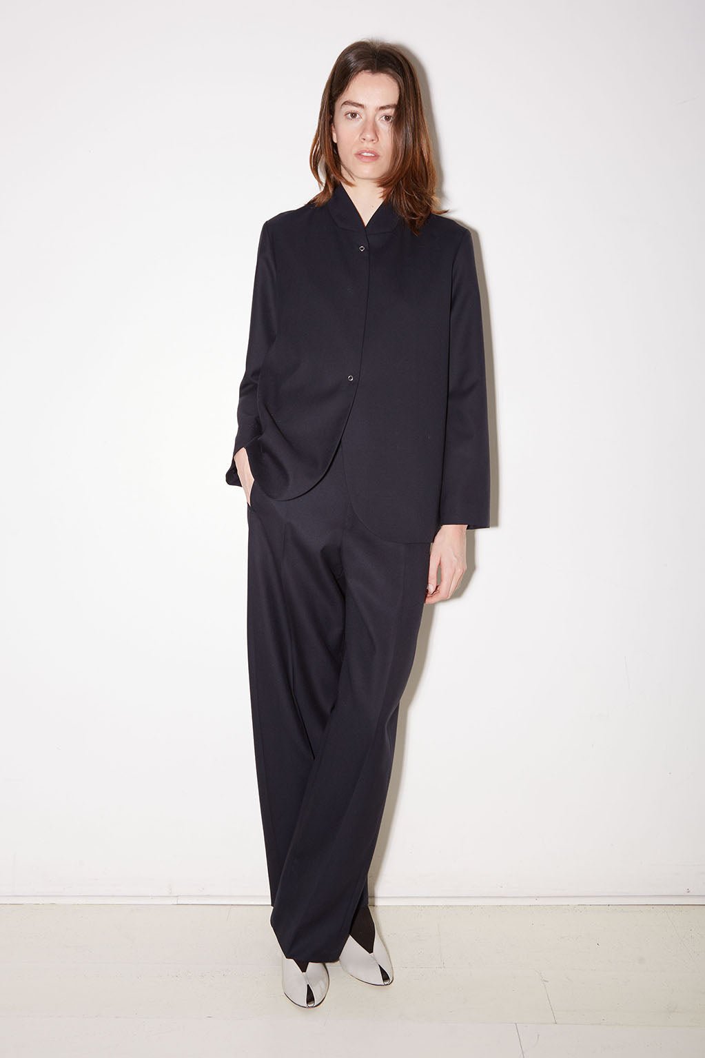 VESTE KAIA EN LAINE NAVY - ROSEANNA
