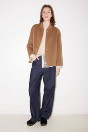 VESTE KAIA OVERSIZE EN LAINE BEIGE - ROSEANNA